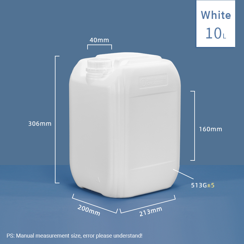 10L plástico fluorado jugs de estilo F de 2.5 galones F de estilo