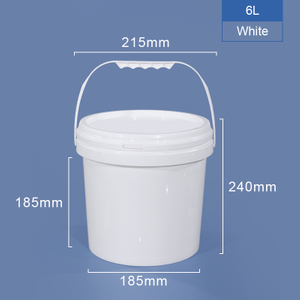 6l cubo de plástico con mango de tapa