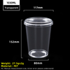 Vaso de plástico PET transparente de 32 oz y 1030 ml