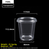 Vaso de plástico PET transparente de 24 oz y 770 ml
