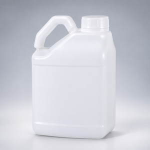 Jarra estilo F de plástico HDPE de 5L, bidón con asa lateral