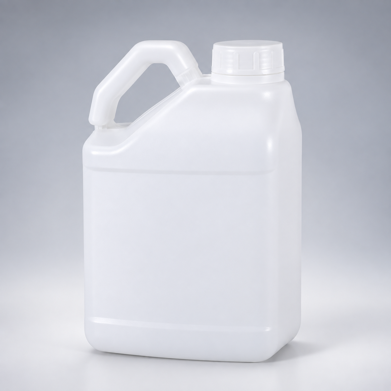 Jarra estilo F de plástico HDPE de 5L, bidón con asa lateral