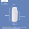 Botella de HDPE y PTFE de plástico fluorado seguro para productos químicos de 300 ml 