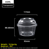 Vaso de plástico PET transparente de 12 oz y 450 ml