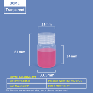 Botella de plástico PP de cuello ancho de 30 ml
